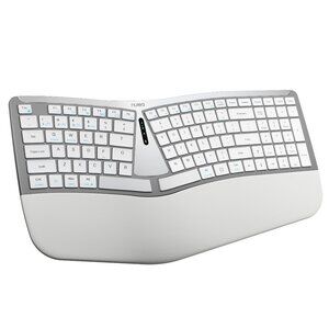 Nulea RT07B Ergonomic Split Wireless Keyboard Grey White